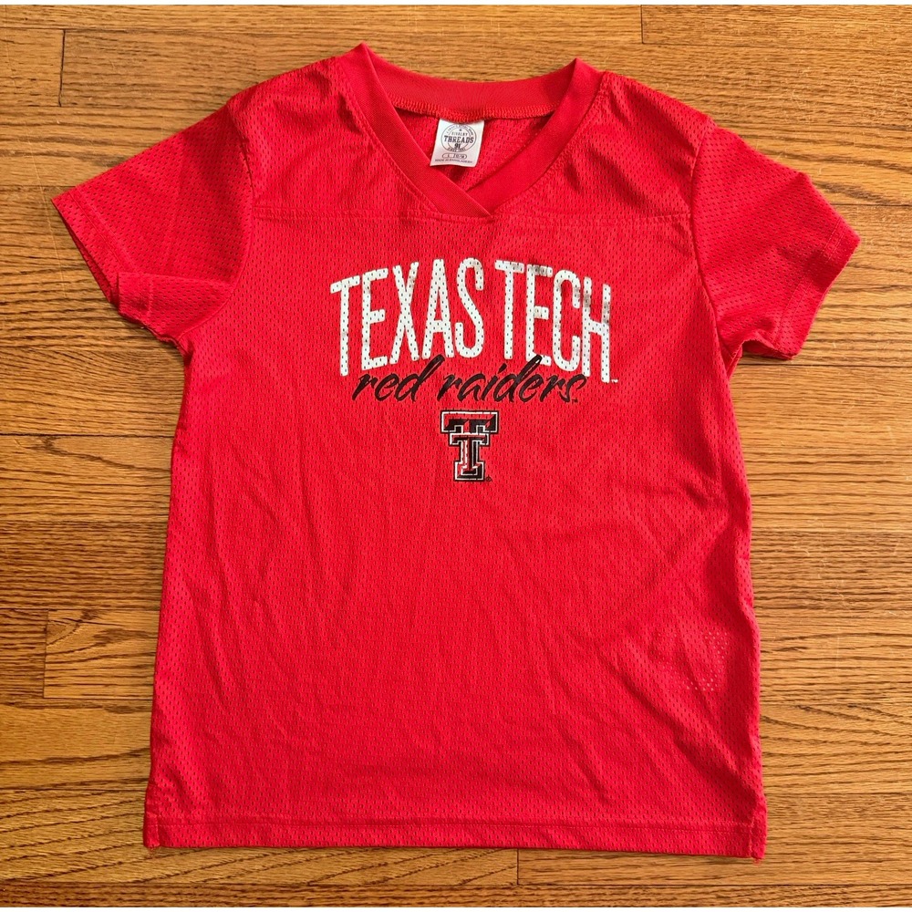 Primary Threads Texas Tech Red Raiders Red Short Sleeve Jersey, Youth Sz L 12/14